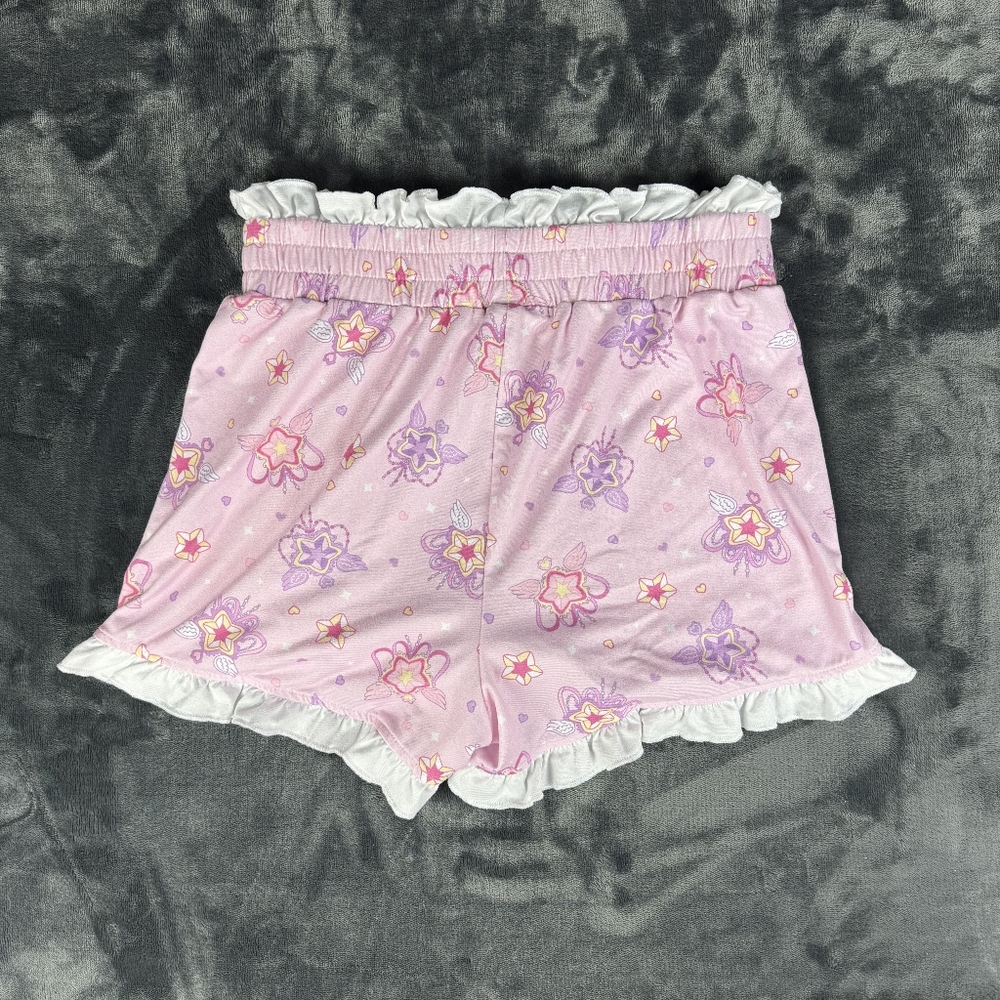 Kawaii Sakura Ruffle Lounge Shorts - Picture 2 of 2